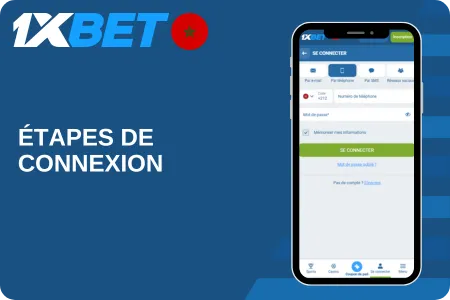Étapes de connexion 1xBet