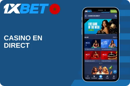Jeux avec croupier en direct